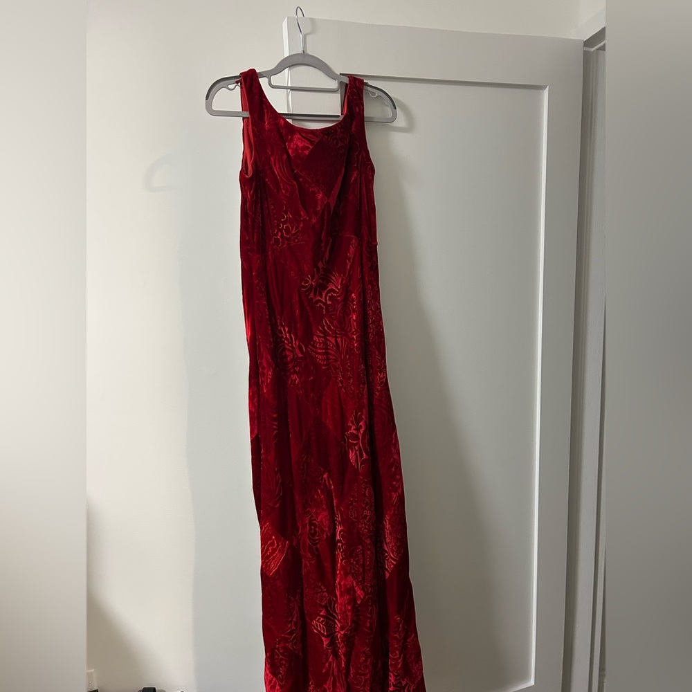 Vintage Dolce & Gabbana red velvet dress
